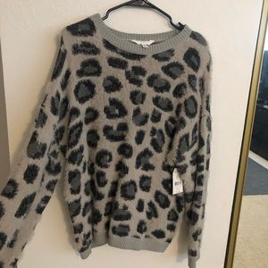 Leopard knit sweater
